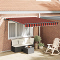 vidaXL Markisenstoff Orange und Braun 300 x 250 cm Polyester