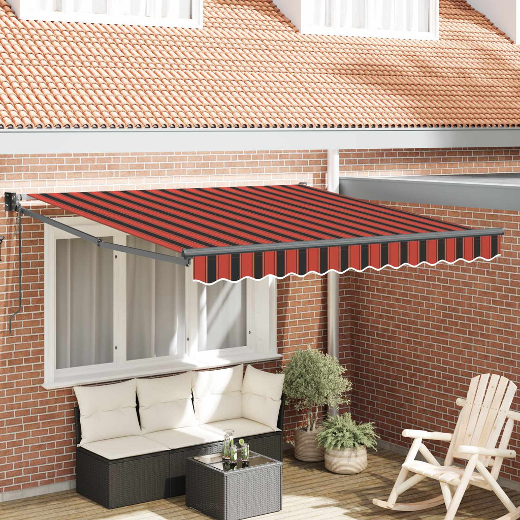 vidaXL Elektrische ausziehbare Markise Orange 300 x 250 cm
