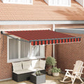 vidaXL Elektrische ausziehbare Markise Orange 300 x 250 cm