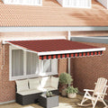 vidaXL Markise Orange und Braun 300 x 250 cm Polyester und Aluminium