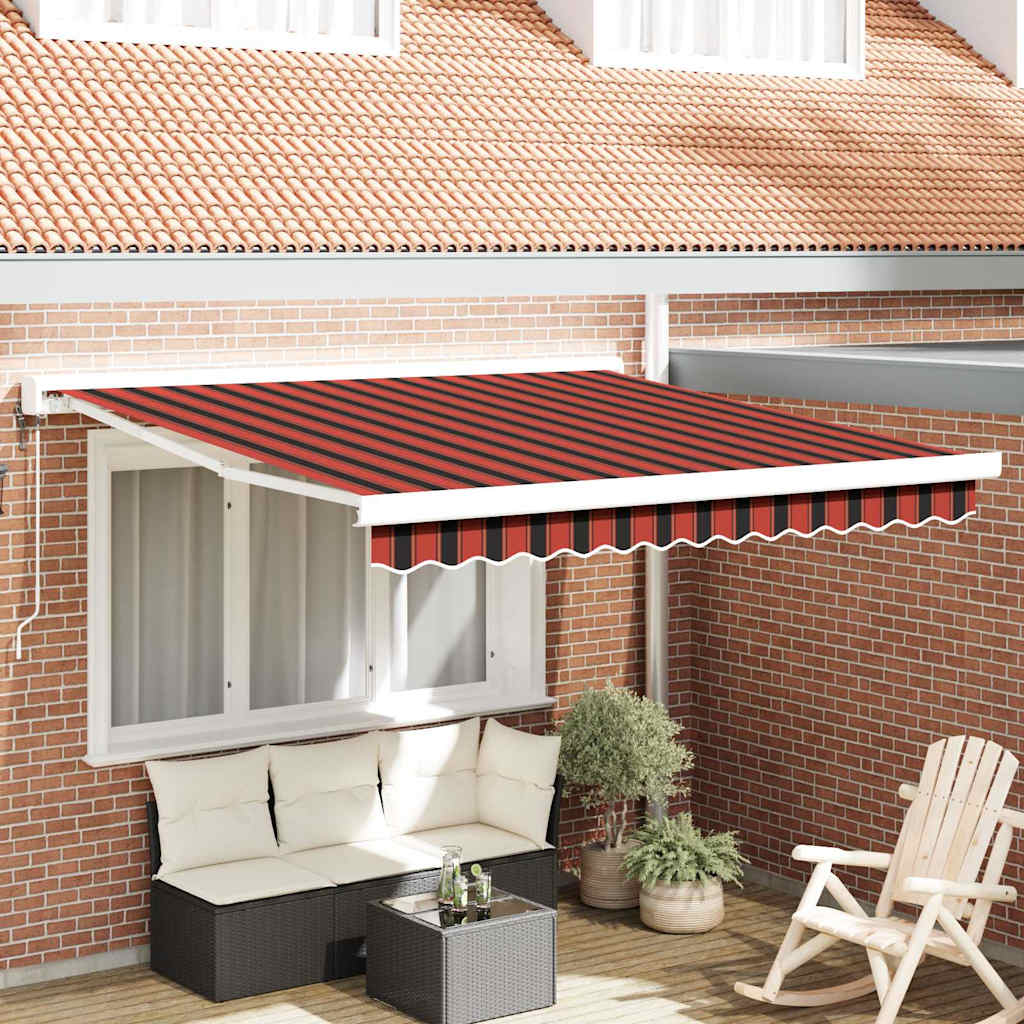 vidaXL Markise Orange und Braun 300 x 250 cm Polyester und Aluminium