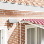 vidaXL Einziehbare Markise Rot und Weiß 300 x 250 cm Stoff und Stahl