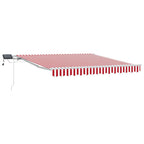 vidaXL Einziehbare Markise Rot und Weiß 300 x 250 cm Stoff und Stahl