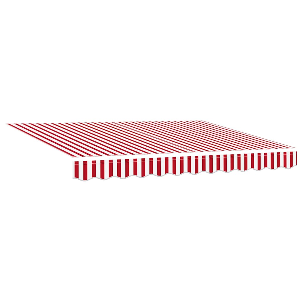 vidaXL Einziehbare Markise Rot und Weiß 300 x 250 cm Stoff und Stahl