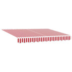 vidaXL Einziehbare Markise Rot und Weiß 300 x 250 cm Stoff und Metall