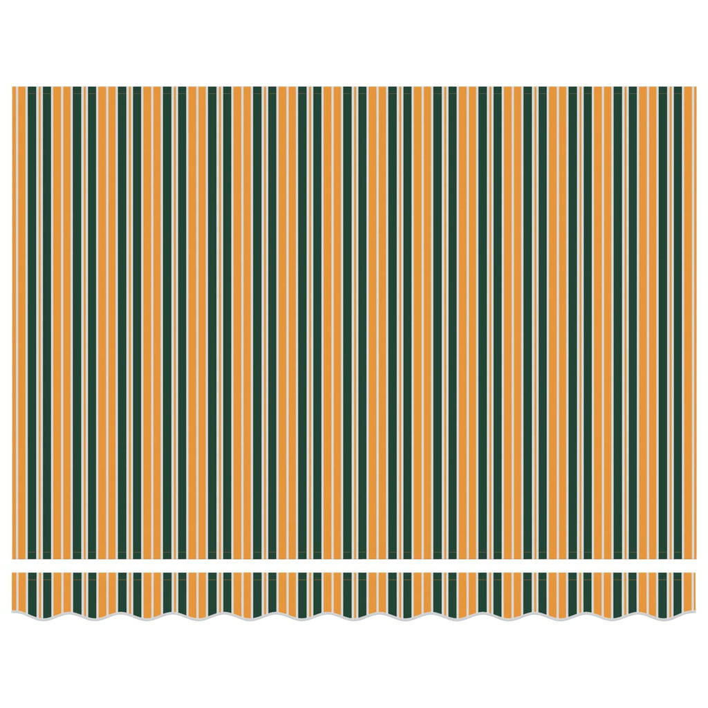 vidaXL Markise Grün und Gelb 300 x 250 x 165 cm Polyester