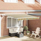 vidaXL Einziehbare Markise Rot und Weiß 300 x 250 cm Stoff und Stahl