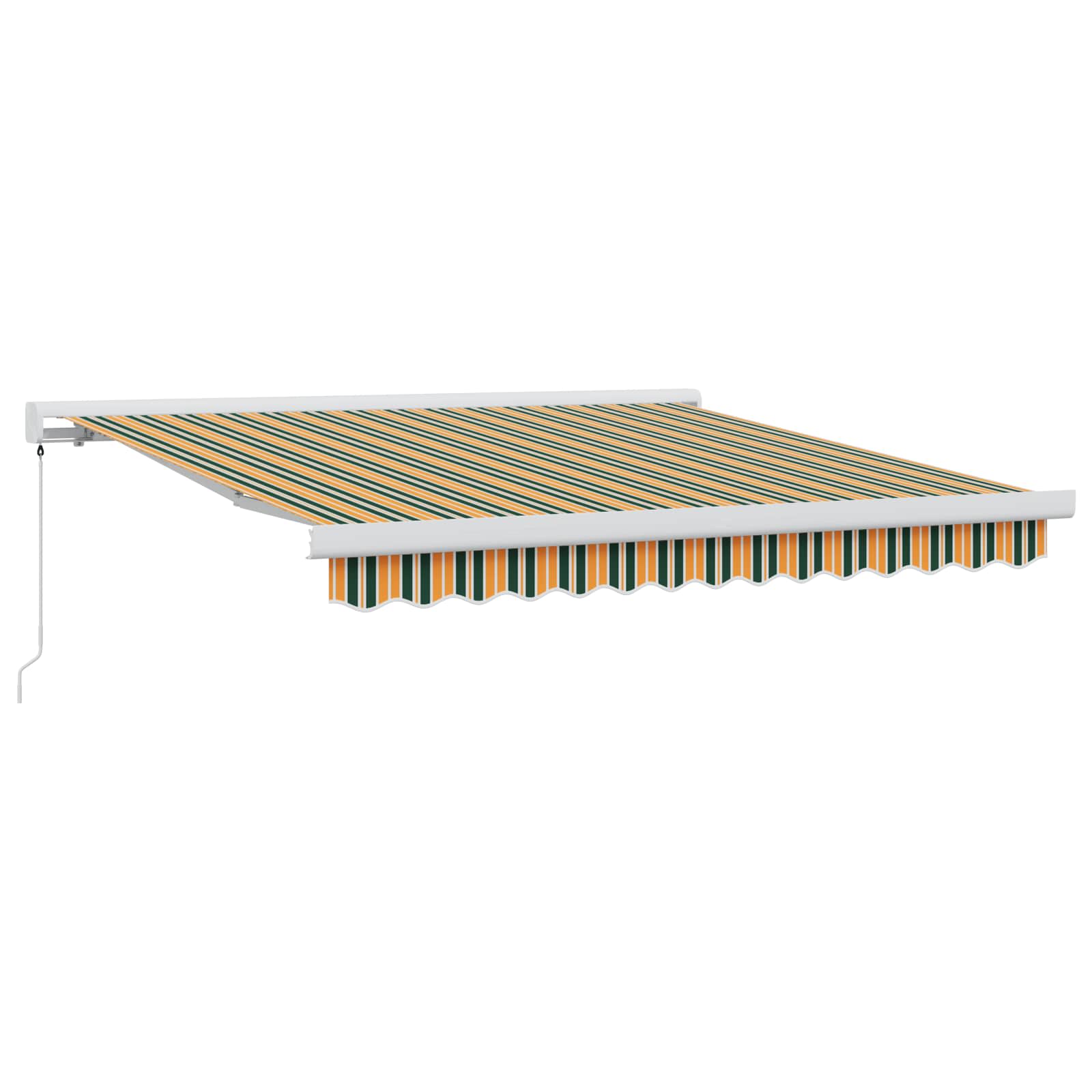 vidaXL Einziehbare Markise Rot und Weiß 300 x 250 cm Stoff und Metall