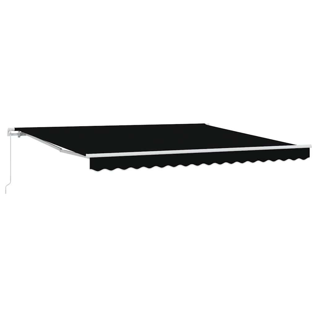 vidaXL Markise Schwarz 400 x 300 cm Polyester und Metall