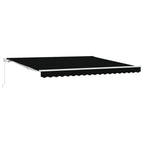 vidaXL Markise Schwarz 400 x 300 cm Polyester und Metall