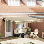 vidaXL Markise Grün und Weiß 400 x 350 x 165 cm Polyester und Metall