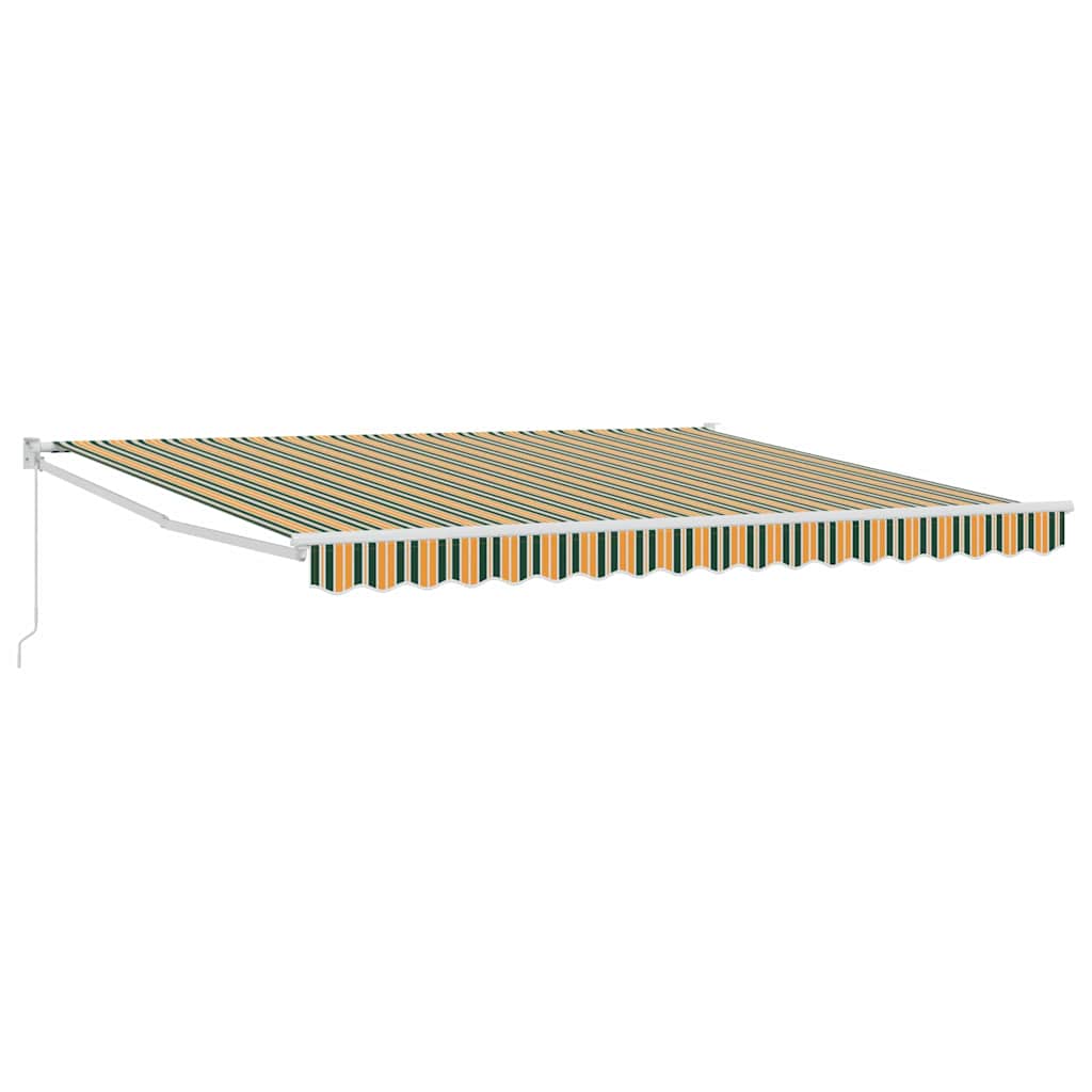 vidaXL Markise Grün und Weiß 400 x 350 x 165 cm Polyester und Metall