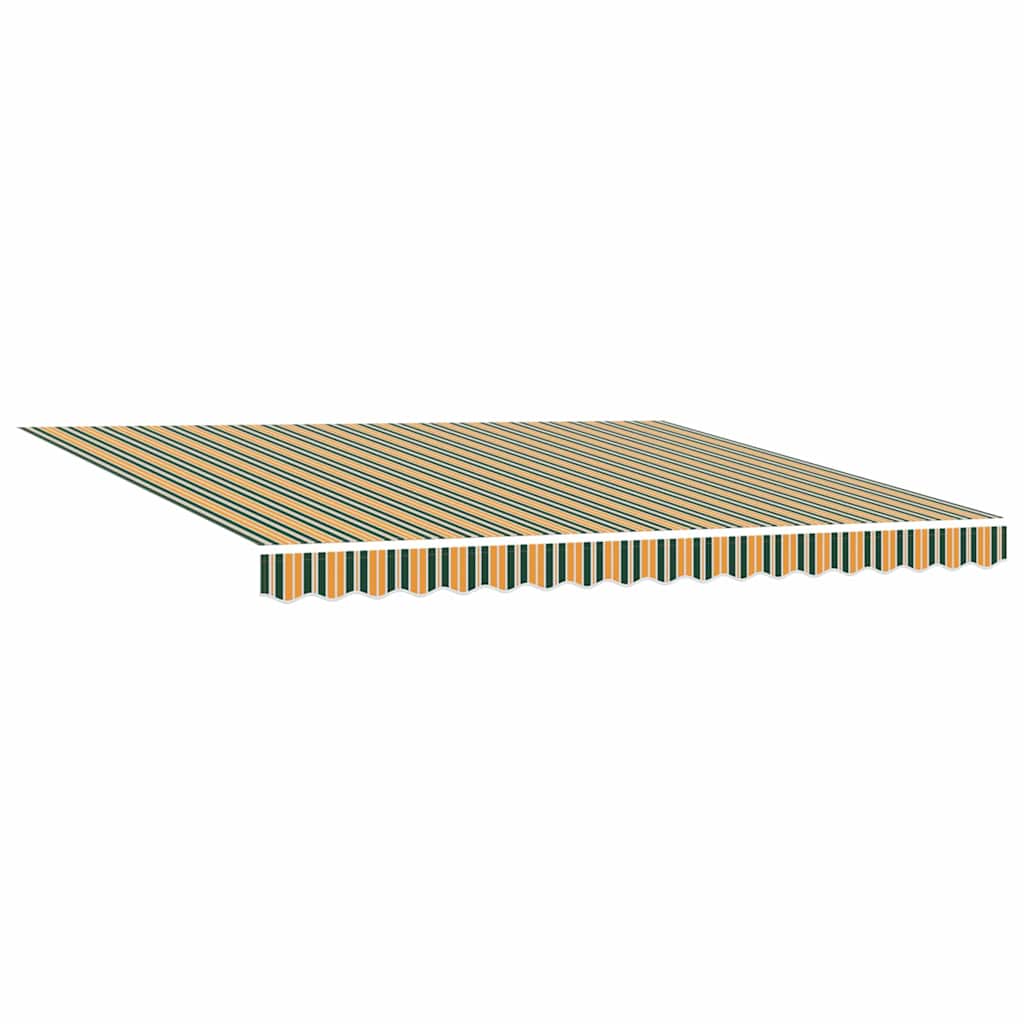 vidaXL Markise Grün und Weiß 400 x 350 x 165 cm Polyester und Metall