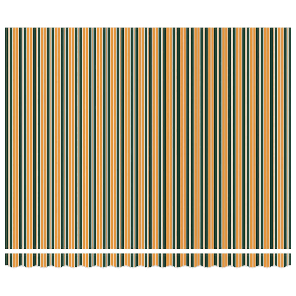 vidaXL Markise Grün und Weiß 400 x 350 x 165 cm Polyester und Metall