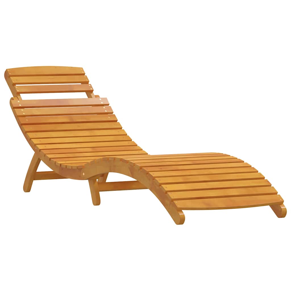vidaXL Sonnenliege 2 pcs Braun 55 x 184 x 64cm Massivholz Akazie