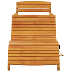 vidaXL Sonnenliege 2 pcs Braun 55 x 184 x 64cm Massivholz Akazie
