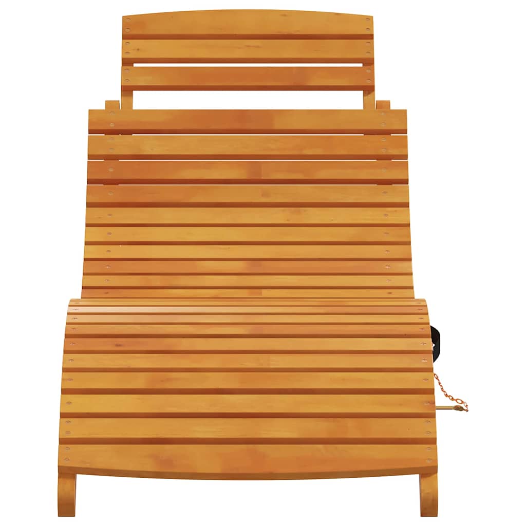 vidaXL Sonnenliege 2 pcs Braun 55 x 184 x 64cm Massivholz Akazie