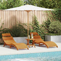 vidaXL Sonnenliege 3 pcs Braun Massivholz Akazie