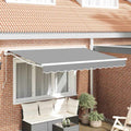 vidaXL Markisenrahmen Verstellbar Weiß 2,5 x 2 m Stahl