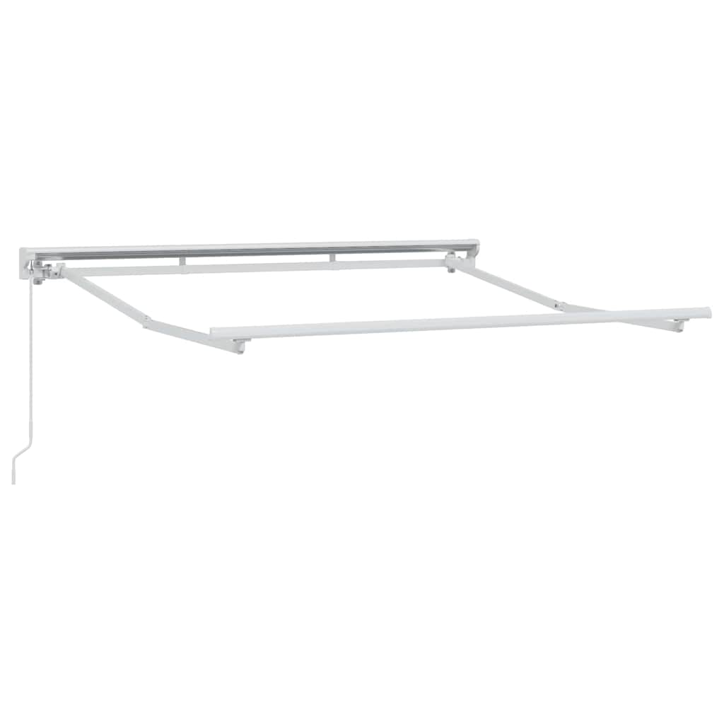 vidaXL Markisenrahmen Verstellbar Weiß 2,5 x 2 m Stahl