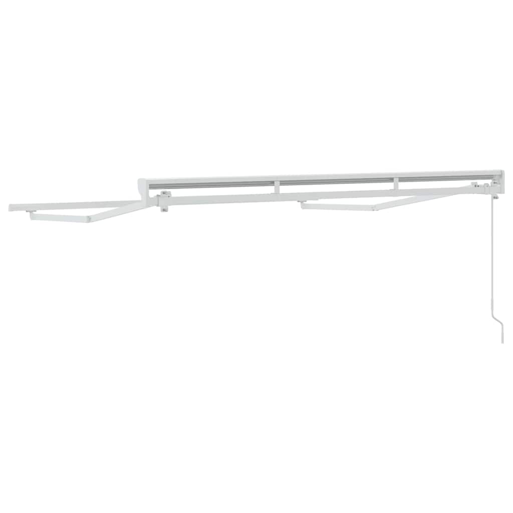 vidaXL Markisenrahmen Verstellbar Weiß 2,5 x 2 m Stahl