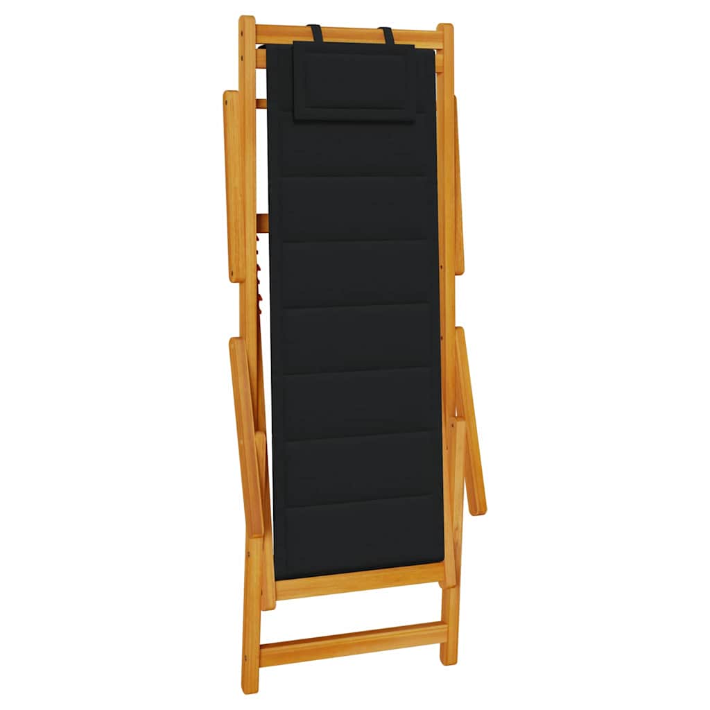 vidaXL Liegestuhl mit Kissen 2 pcs Braun Massivholz Akazie