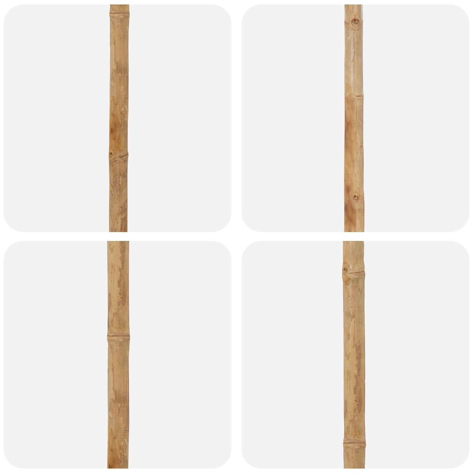 vidaXL Garten-Sonnenschirm Cremeweiß Ø 150 x 210 cm Bambus