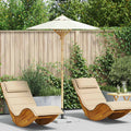 vidaXL Garten-Sonnenschirm Cremeweiß Ø 150 x 210 cm Bambus