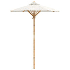 vidaXL Garten-Sonnenschirm Cremeweiß Ø 150 x 210 cm Bambus