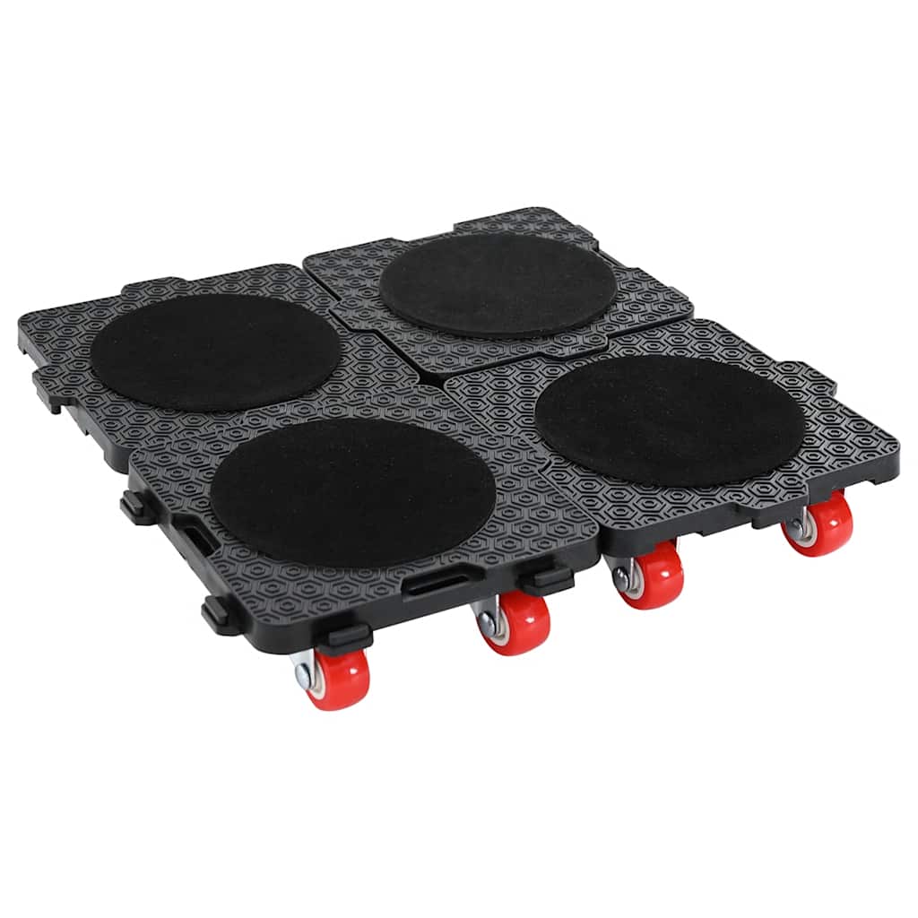 vidaXL Möbelrollen 4 Stk. mit Heber Schwarz 13,5x13,5x4,2 cm 300 kg