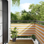 vidaXL Balkon-Sichtschutz Gelb und Weiß Gestreift 75x700 cm