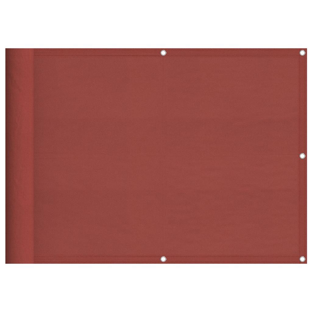 vidaXL Balkon-Sichtschutz Terrakotta 75x800 cm 100 % Polyester-Oxford
