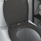 vidaXL Toilettensitz Anthrazit 47 x 37 x 4 cm Duroplast