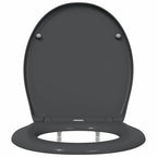 vidaXL Toilettensitz Anthrazit 47 x 37 x 4 cm Duroplast