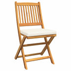 vidaXL Klappstuhl 4 pcs Weiß 49 x 57,5 x 92 cm Massivholz Akazie