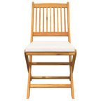 vidaXL Klappstuhl 4 pcs Weiß 49 x 57,5 x 92 cm Massivholz Akazie