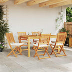 vidaXL Klappstuhl 6 pcs Weiß 49 x 57,5 x 92 cm Massivholz Akazie