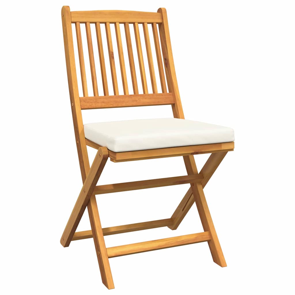vidaXL Klappstuhl 8 pcs Weiß 49 x 57,5 x 92 cm Massivholz Akazie