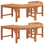vidaXL Baumbank 2 pcs Natur 160 x 80 x 45cm Massives Eukalyptus Holz