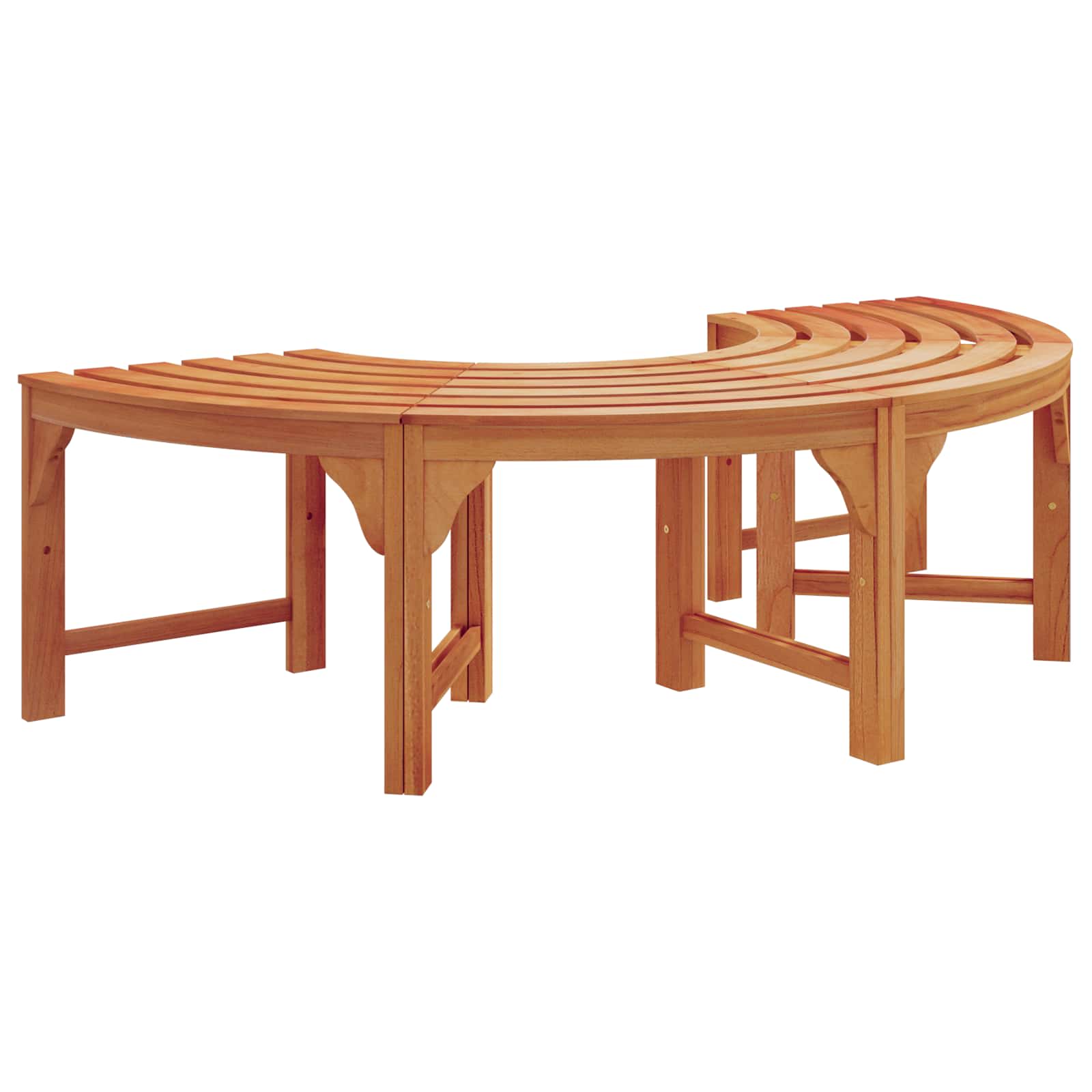 vidaXL Baumbank 2 pcs Natur 160 x 80 x 45cm Massives Eukalyptus Holz