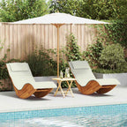 vidaXL Sonnenliege mit Kissen 2-Person 2 pcs Braun Massivholz Akazie