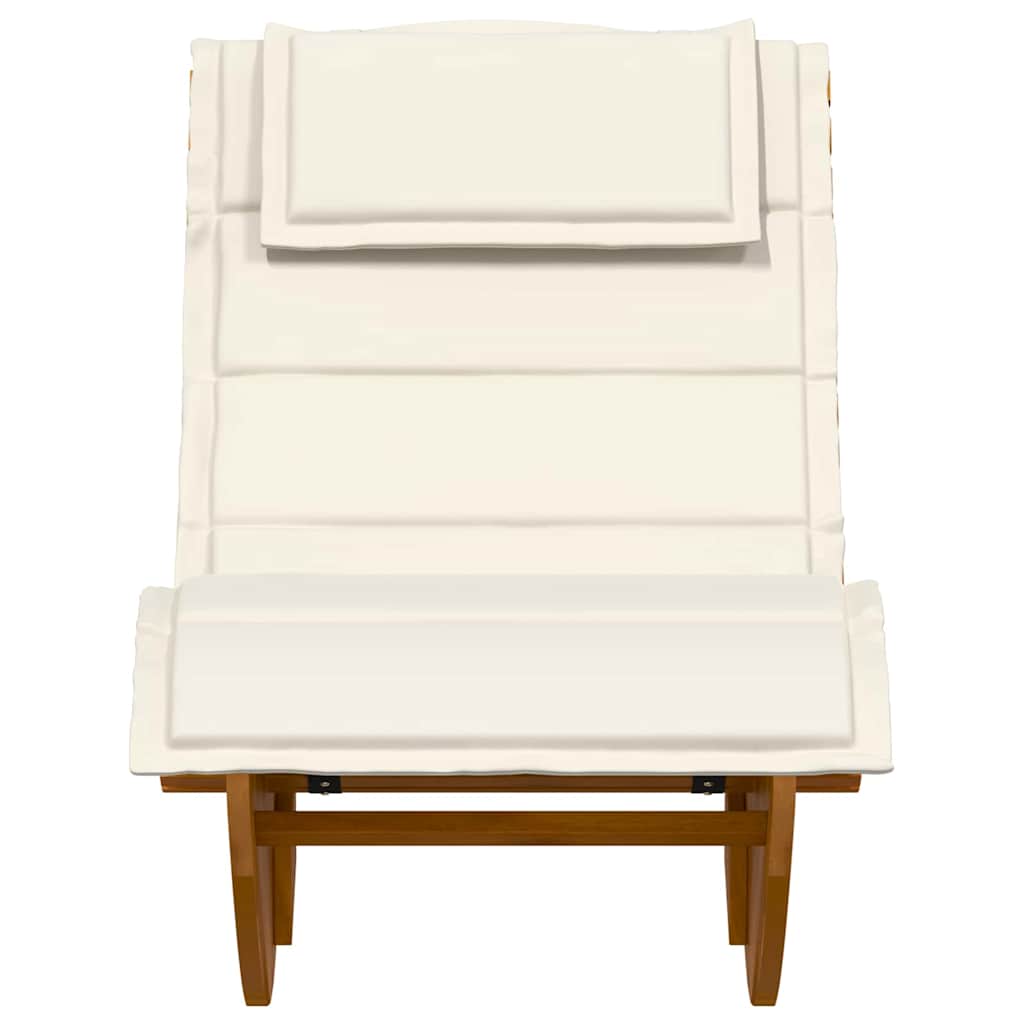 vidaXL Sonnenliege mit Kissen 2-Person 2 pcs Braun Massivholz Akazie