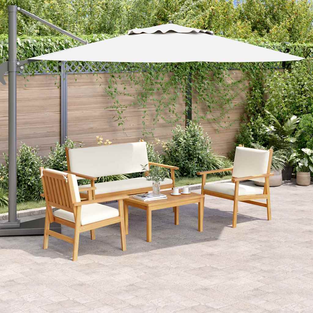 vidaXL Gartensofa-set 4 pcs Braun 120 x 65,5 x 79 cm Massivholz Akazie