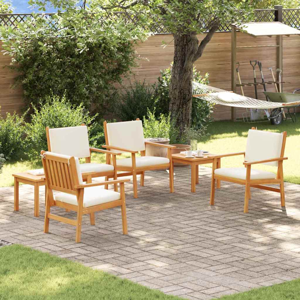 vidaXL Gartensofa-set 6 pcs Braun Massivholz Akazie