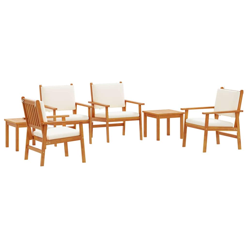 vidaXL Gartensofa-set 6 pcs Braun Massivholz Akazie
