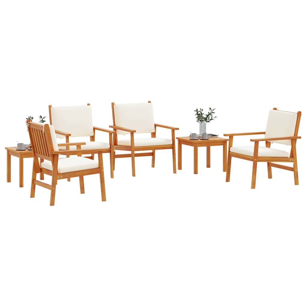 vidaXL Gartensofa-set 6 pcs Braun Massivholz Akazie