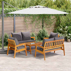vidaXL Bistrogarnitur mit Kissen 5 pcs Braun Massivholz Akazie