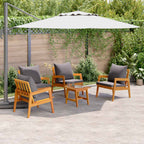 vidaXL Bistrogarnitur mit Kissen 5 pcs Braun Massivholz Akazie
