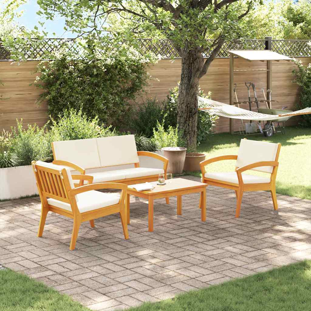 vidaXL Bistrogarnitur mit Kissen 4 pcs Braun Polyester