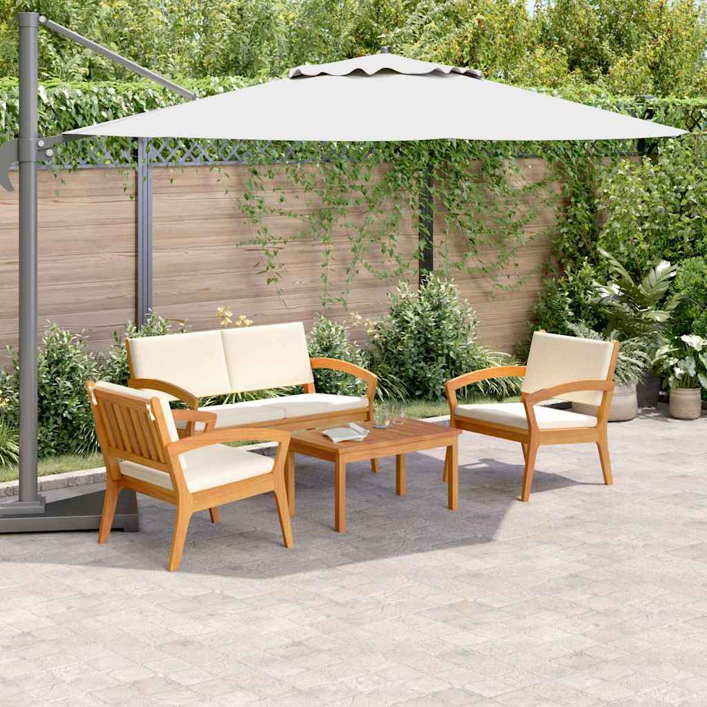 vidaXL Bistrogarnitur mit Kissen 4 pcs Braun Polyester